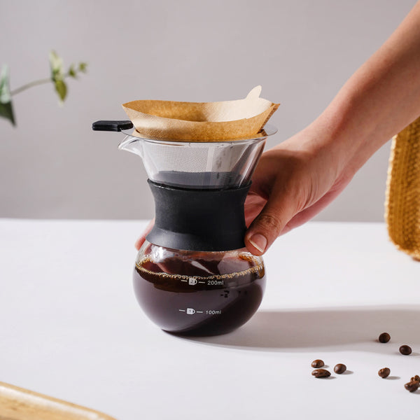 Manual Drip Coffee Maker With Filter Small- Coffee filter, coffee pot, coffee strainer | Coffee Pot and Filter for Dining table & Home decor