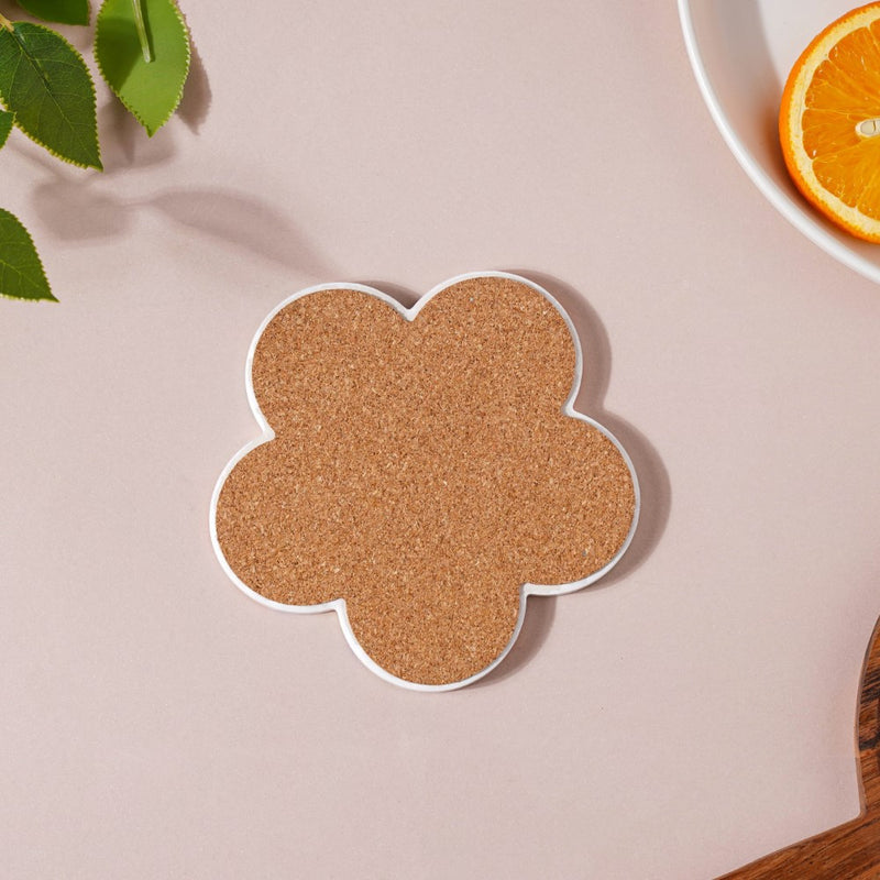 Flower Ceramic Coaster Set Of 4
