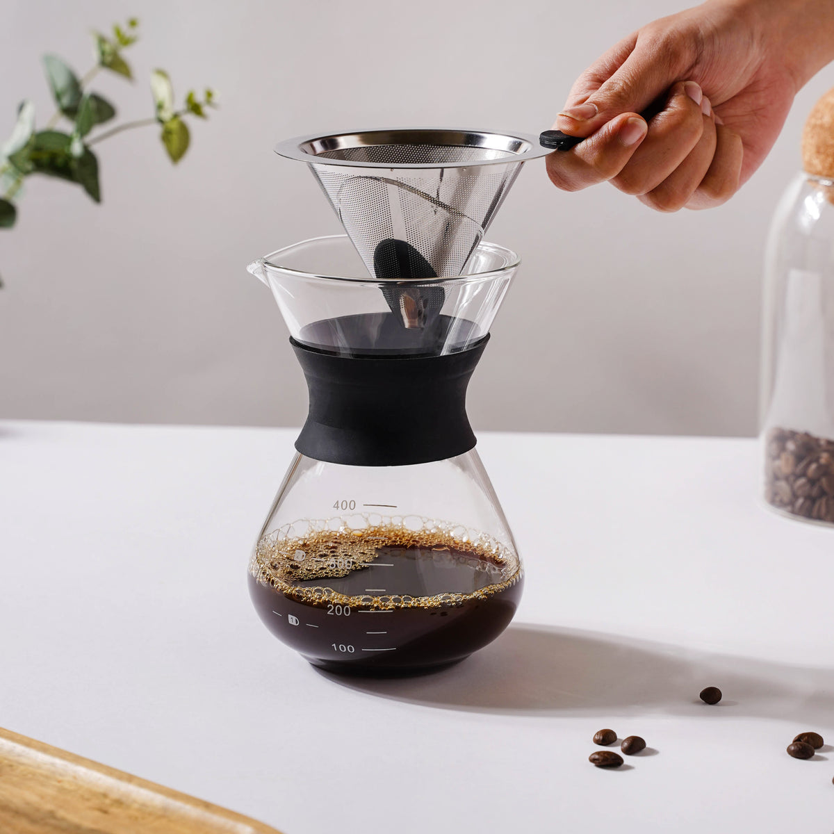 Manual Drip Coffee Maker With Filter Large