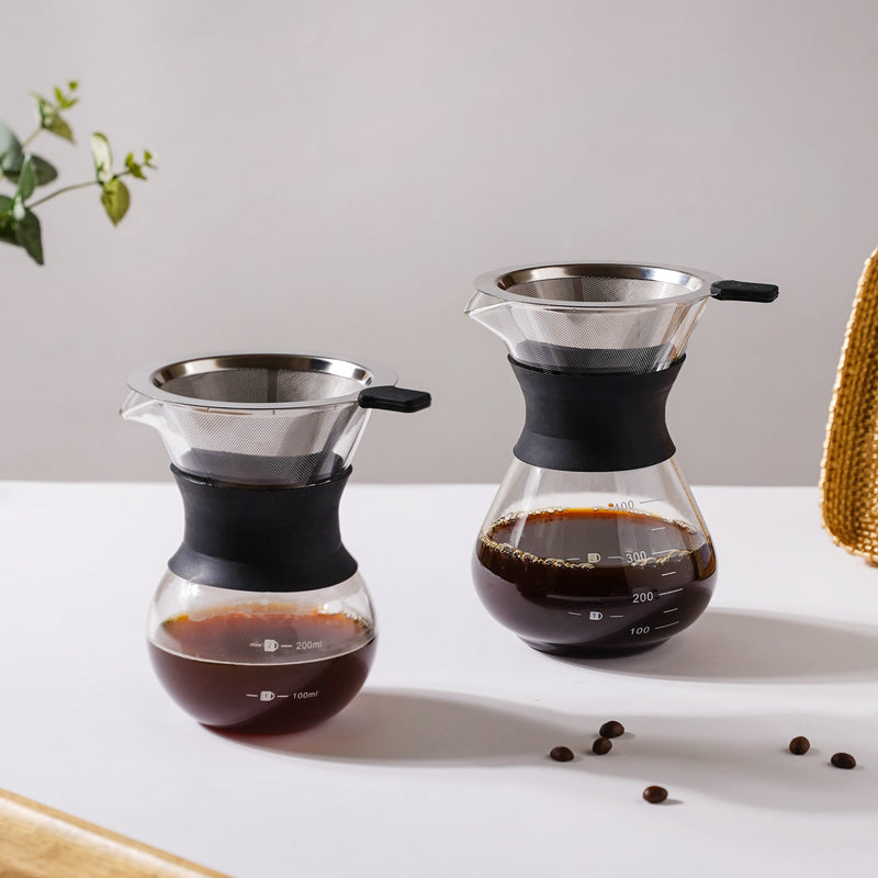 Manual Drip Coffee Maker With Filter Small- Coffee filter, coffee pot, coffee strainer | Coffee Pot and Filter for Dining table & Home decor