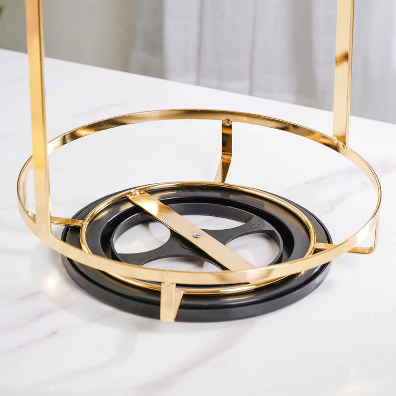 Two Tier Rotating Round Storage Rack