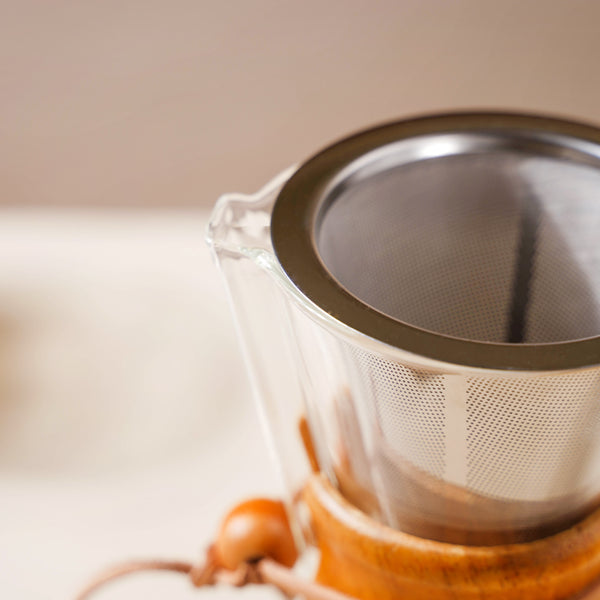 Pour Over Drip Coffee Maker With Wooden Collar