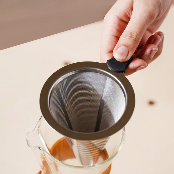 Pour Over Drip Coffee Maker With Wooden Collar