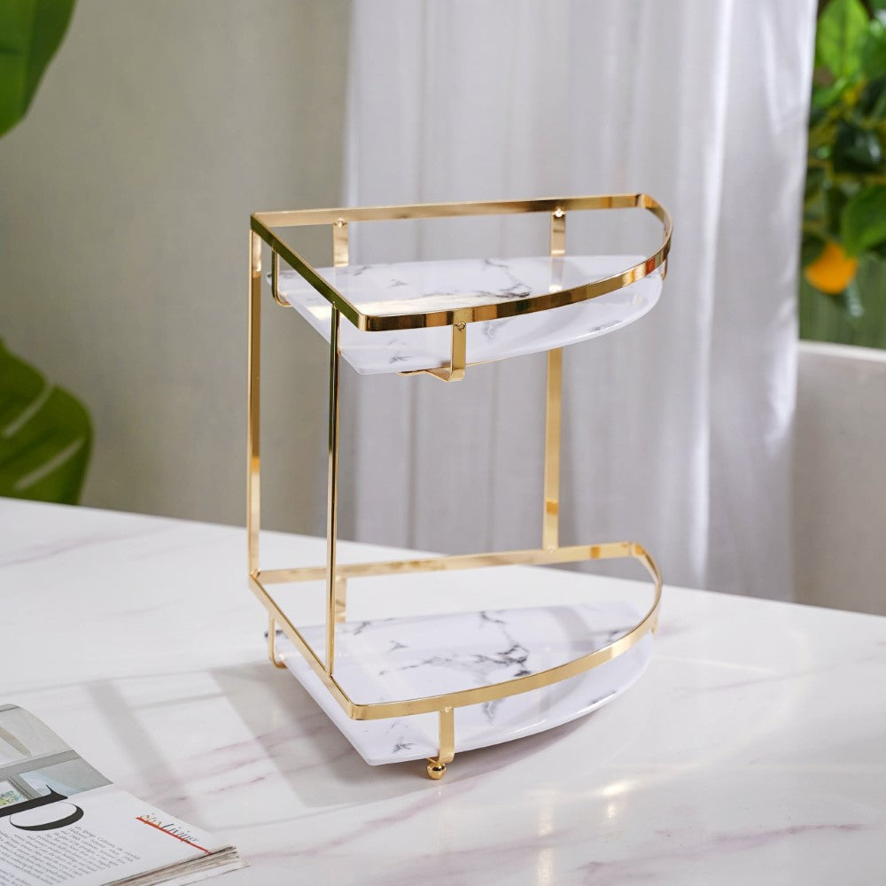 Buy Double Decker Corner Storage Rack Online| Nestasia