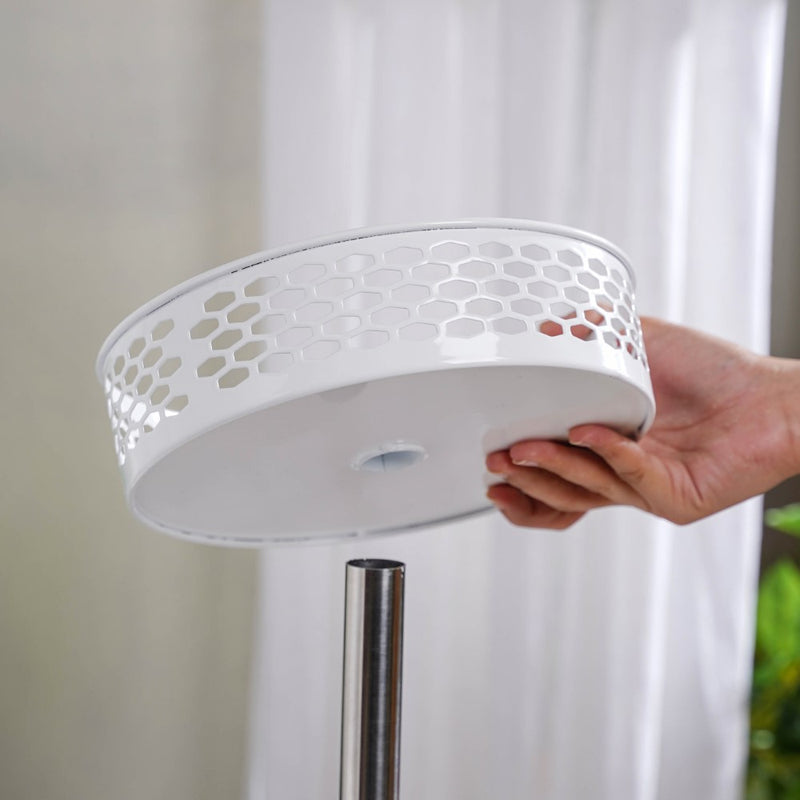 Rotating Metal Storage Rack White - Kitchen Organiser