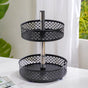 Rotating Metal Storage Rack Black - Kitchen Organiser