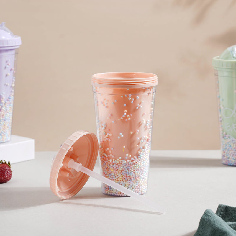 Confetti Cup and Straw- Sippers, water bottle, sipping bottle | Water Bottle for Travelling & Gym