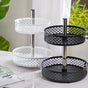 Rotating Metal Storage Rack Black - Kitchen Organiser