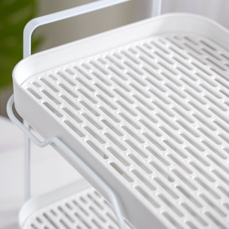 Double Decker Metal Organiser Rack White - Kitchen Organiser