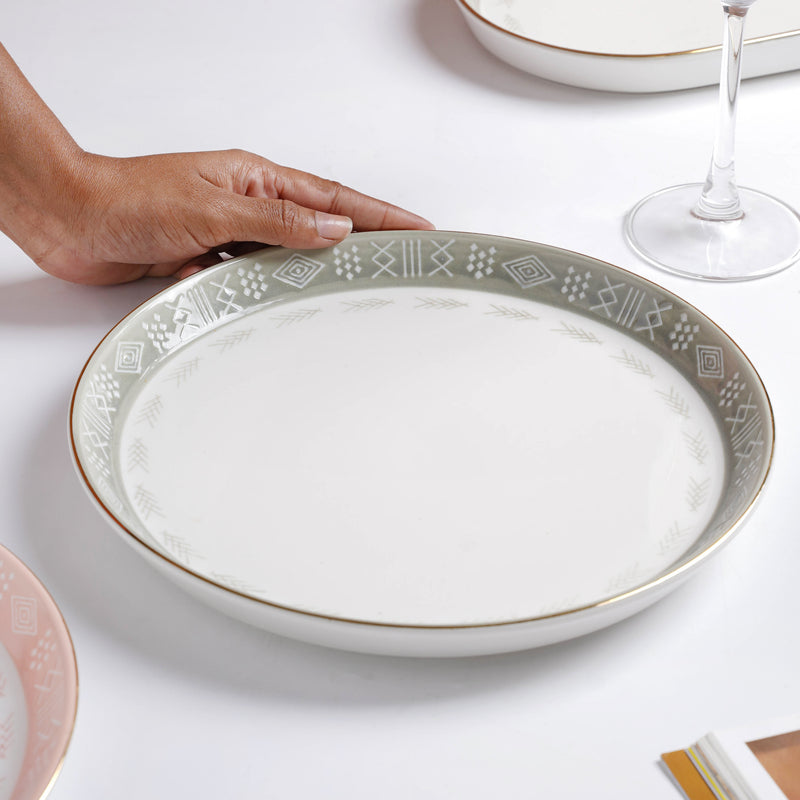 Azo Grey 33 Piece Dinnerware For 6