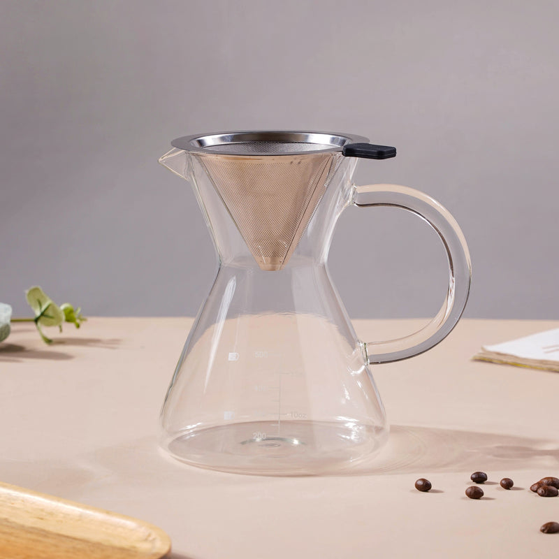 Manual Hand Drip Coffee Maker- Coffee filter, coffee pot, coffee strainer | Coffee Pot and Filter for Dining table & Home decor