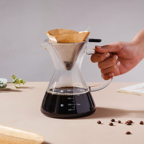 Manual Hand Drip Coffee Maker- Coffee filter, coffee pot, coffee strainer | Coffee Pot and Filter for Dining table & Home decor