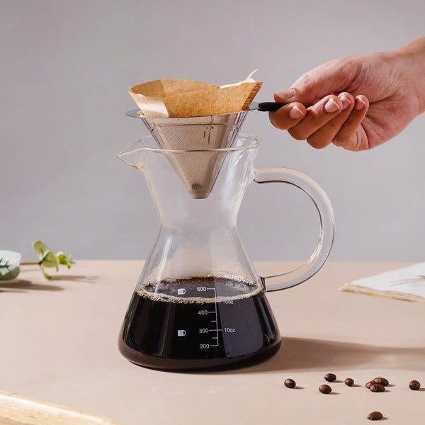 Manual Hand Drip Coffee Maker- Coffee filter, coffee pot, coffee strainer | Coffee Pot and Filter for Dining table & Home decor