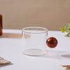Clear Glass Mug With Knob Handle Small- Mug for coffee, tea mug, cappuccino mug | Cups and Mugs for Coffee Table & Home Decor