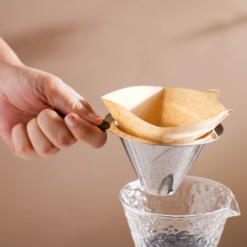 V60 Drip Coffee Filter With Silicon Grip- Coffee filter, coffee strainer | Coffee Filter for Pot & Home decor
