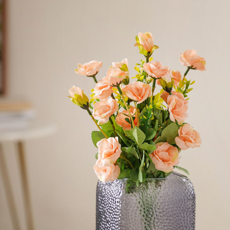 Peach-pink Artificial Roses - Artificial flower | Flower for vase | Home decor item | Room decoration item