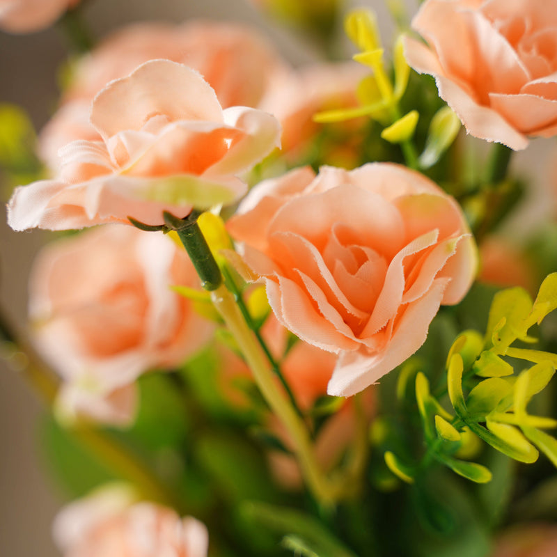 Peach-pink Artificial Roses - Artificial flower | Flower for vase | Home decor item | Room decoration item
