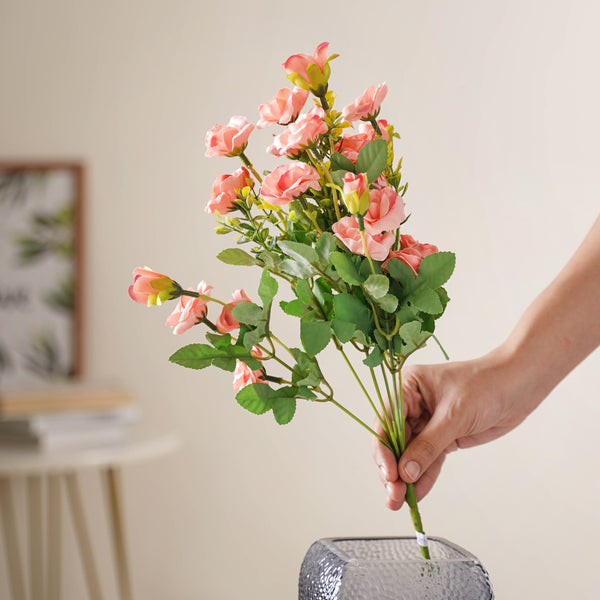 Peach-pink Artificial Roses - Artificial flower | Flower for vase | Home decor item | Room decoration item