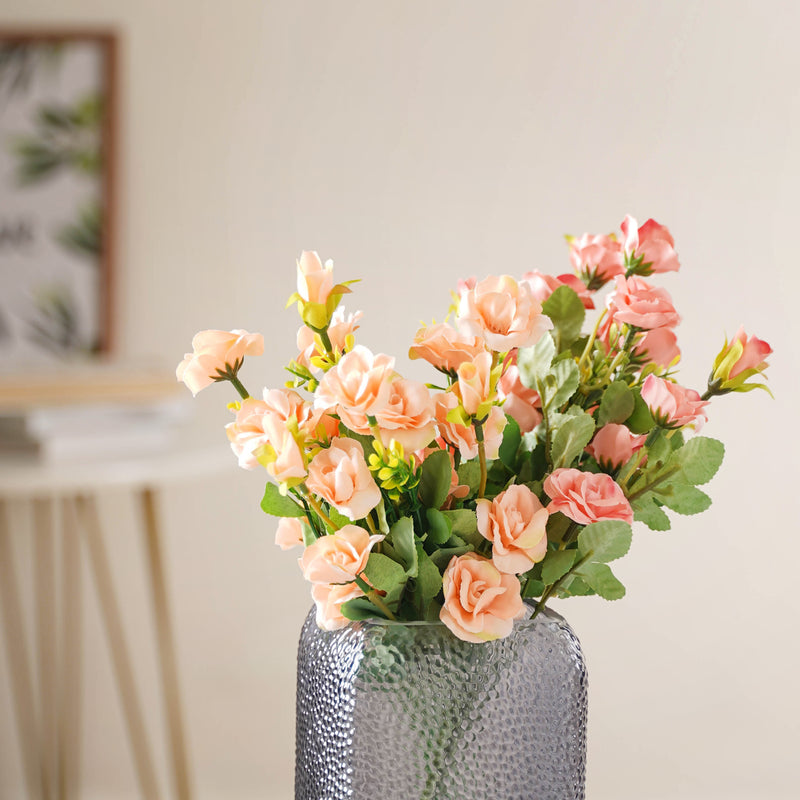 Peach-pink Artificial Roses - Artificial flower | Flower for vase | Home decor item | Room decoration item