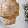 Bamboo Cylindrical Ceiling Lampshade 12 Inch