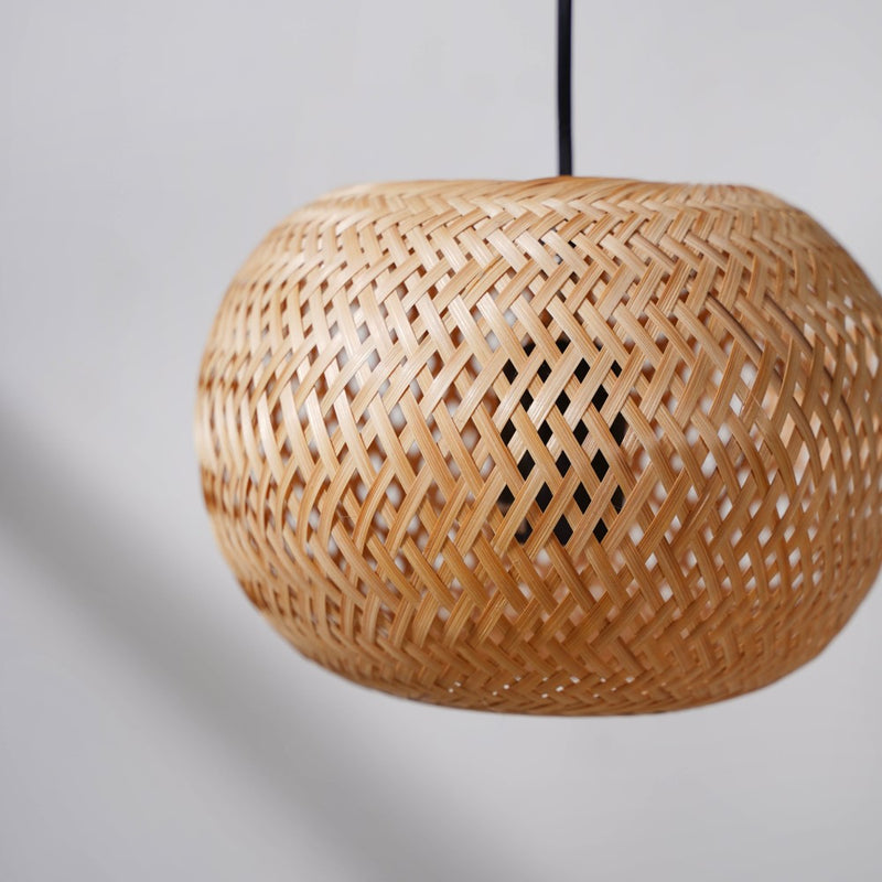 Shellac Bamboo Round Lampshade 7.5 Inch
