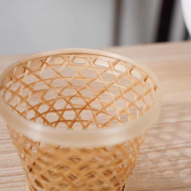 Round Patterned Bamboo Utility Basket - Basket | Wicker basket