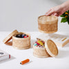 Hand Woven Round Bamboo Storage Basket Set of 3 - Basket | Organizer