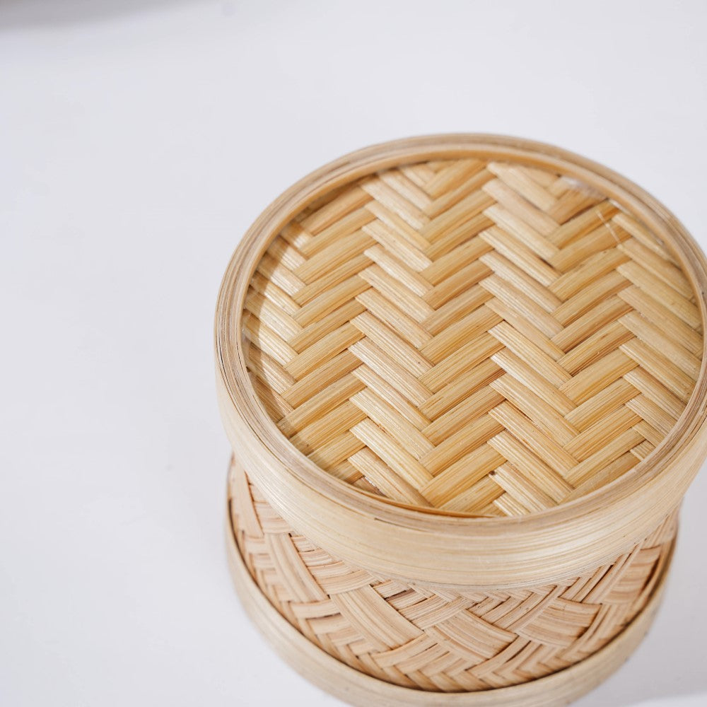 Round Bamboo Storage Basket main image 1