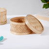Hand Woven Round Bamboo Storage Basket Set of 3 - Basket | Organizer
