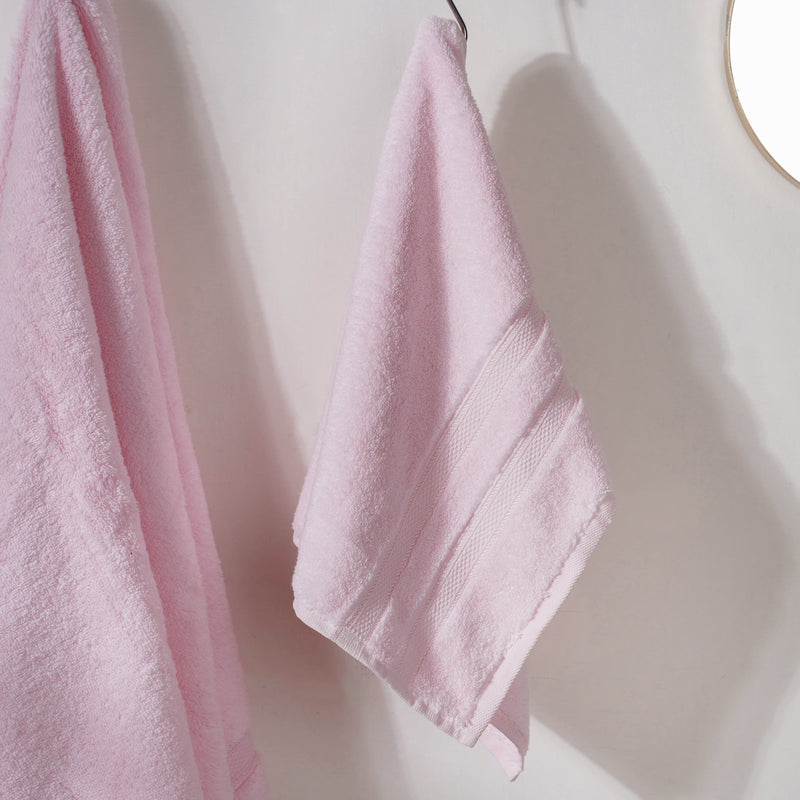 Luxe Pink 100% Organic Cotton Towel Set of 2