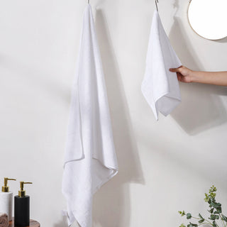 Plushy Vanilla Bamboo Towel Set of 2 White