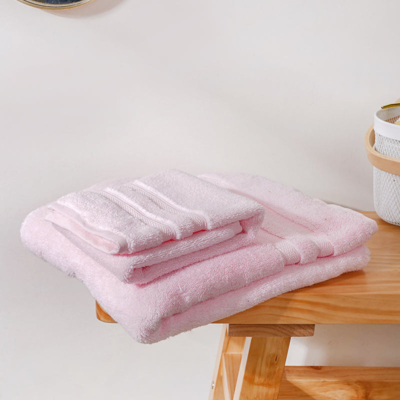 Luxe Pink 100% Organic Cotton Towel Set of 2