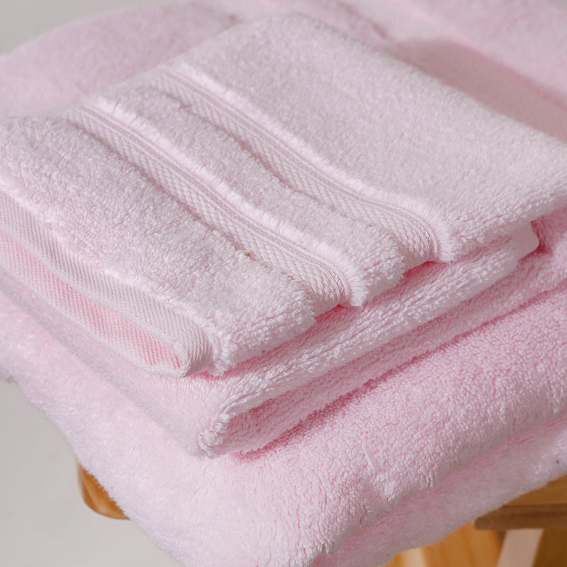 Luxe Pink 100% Organic Cotton Towel Set of 2