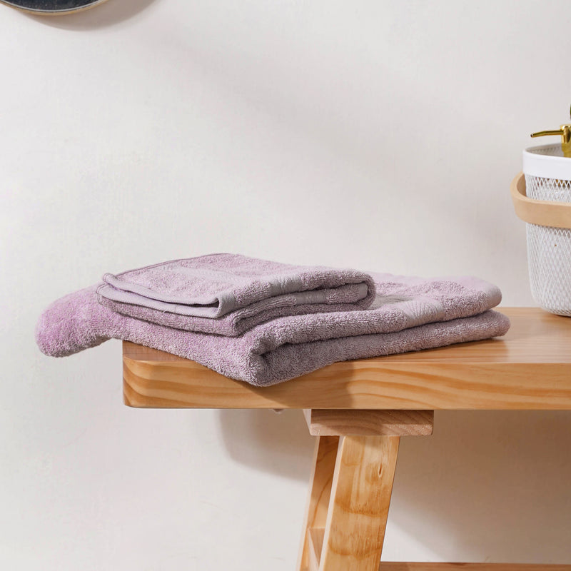 Lavender Purple Bamboo Blend Towel Set of 2