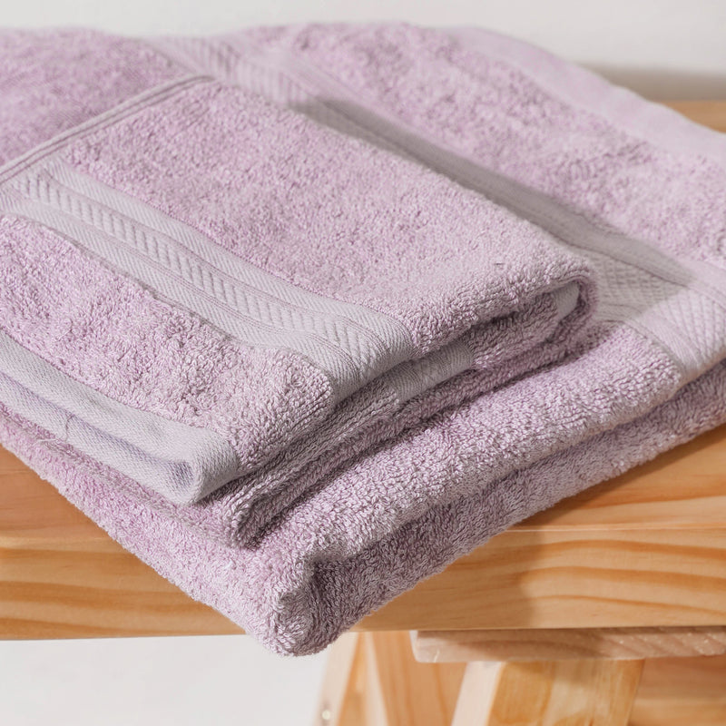 Lavender Purple Bamboo Blend Towel Set of 2