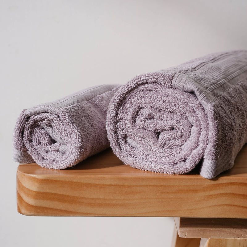Lavender Purple Bamboo Blend Towel Set of 2