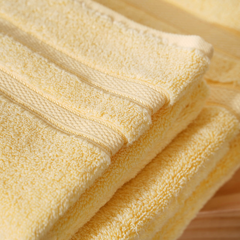 Sunshine Yellow 100% Organic Cotton Towel Set of 2