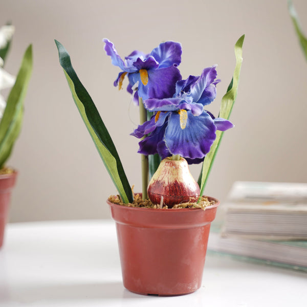 Faux Iris Plant - Artificial flower | Home decor item | Room decoration item