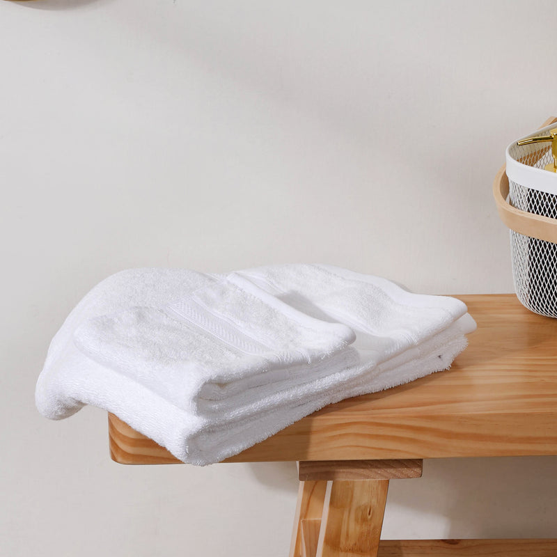 Vanilla White Bamboo Blend Towel Set of 2