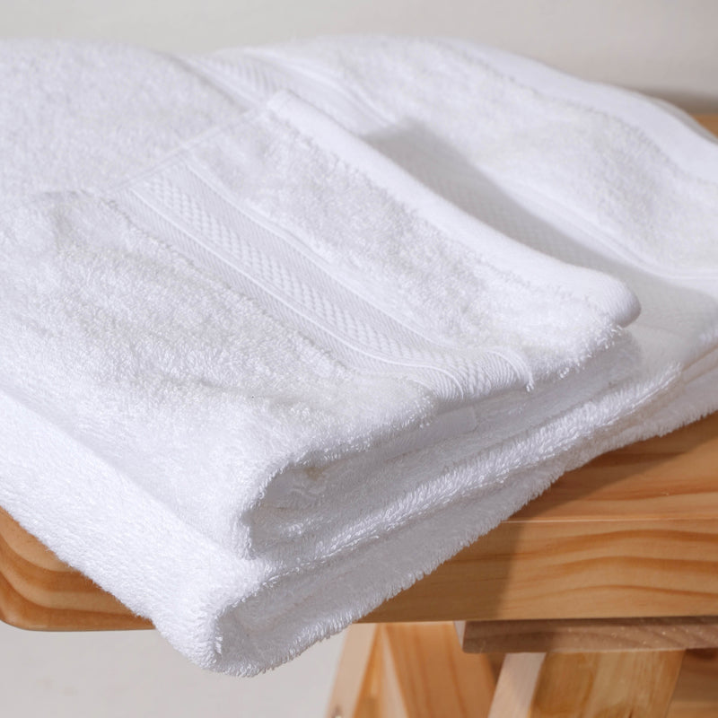 Vanilla White Bamboo Blend Towel Set of 2