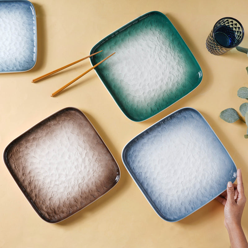 Large Rustic Design Platter - Serving plate, lunch plate, ceramic dinner plates| Plates for dining table & home decor