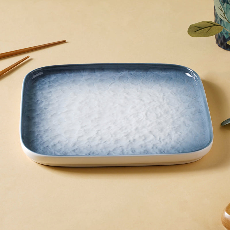 Large Rustic Design Platter - Serving plate, lunch plate, ceramic dinner plates| Plates for dining table & home decor