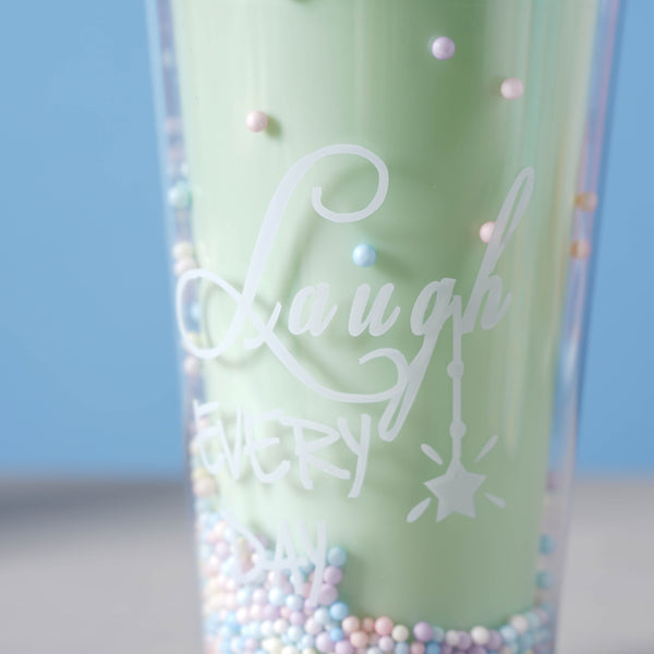 Confetti Cup and Straw