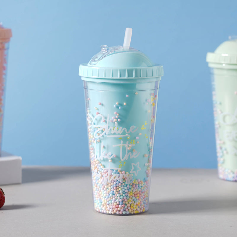Confetti Cup and Straw- Sippers, water bottle, sipping bottle | Water Bottle for Travelling & Gym