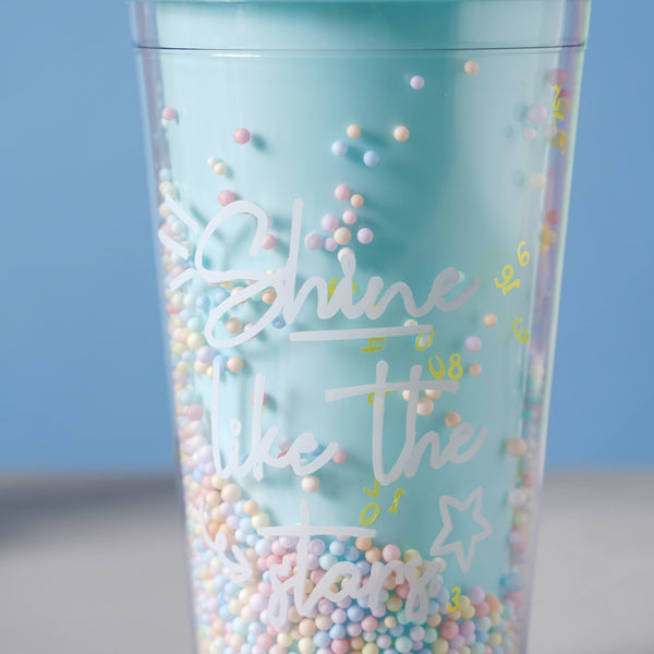 Confetti Cup and Straw