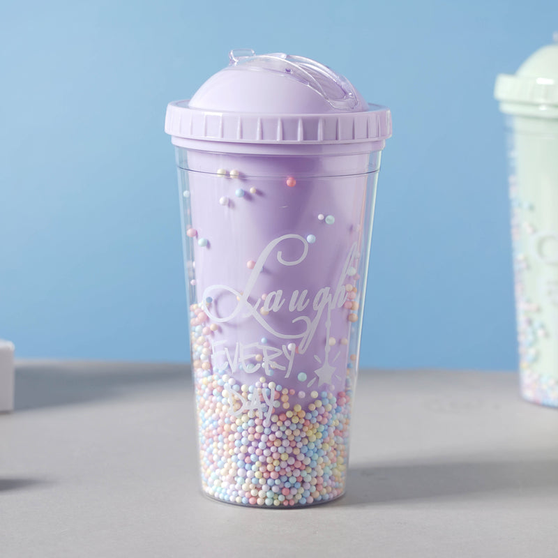 Confetti Cup and Straw- Sippers, water bottle, sipping bottle | Water Bottle for Travelling & Gym
