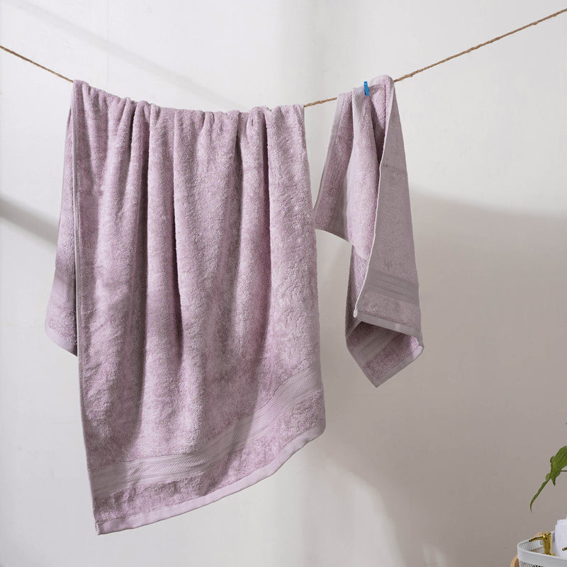 Lavender Purple Bamboo Blend Towel Set of 2