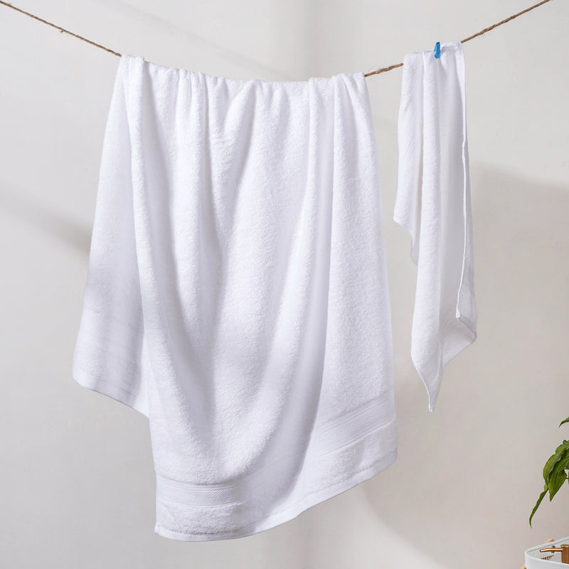 Vanilla White Bamboo Blend Towel Set of 2