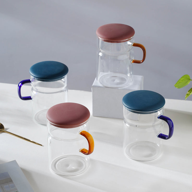 Juice Mug With Lid- Mug for coffee, tea mug, cappuccino mug | Cups and Mugs for Coffee Table & Home Decor