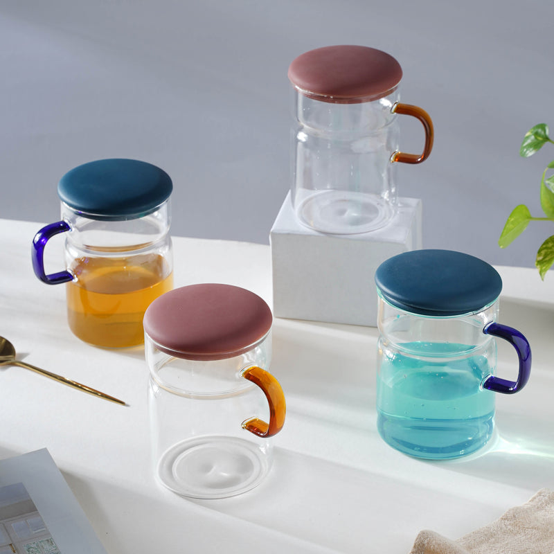 Juice Mug With Lid- Mug for coffee, tea mug, cappuccino mug | Cups and Mugs for Coffee Table & Home Decor